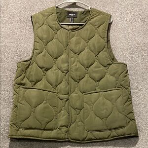 Forever 21 Olive Green Quilted Vest